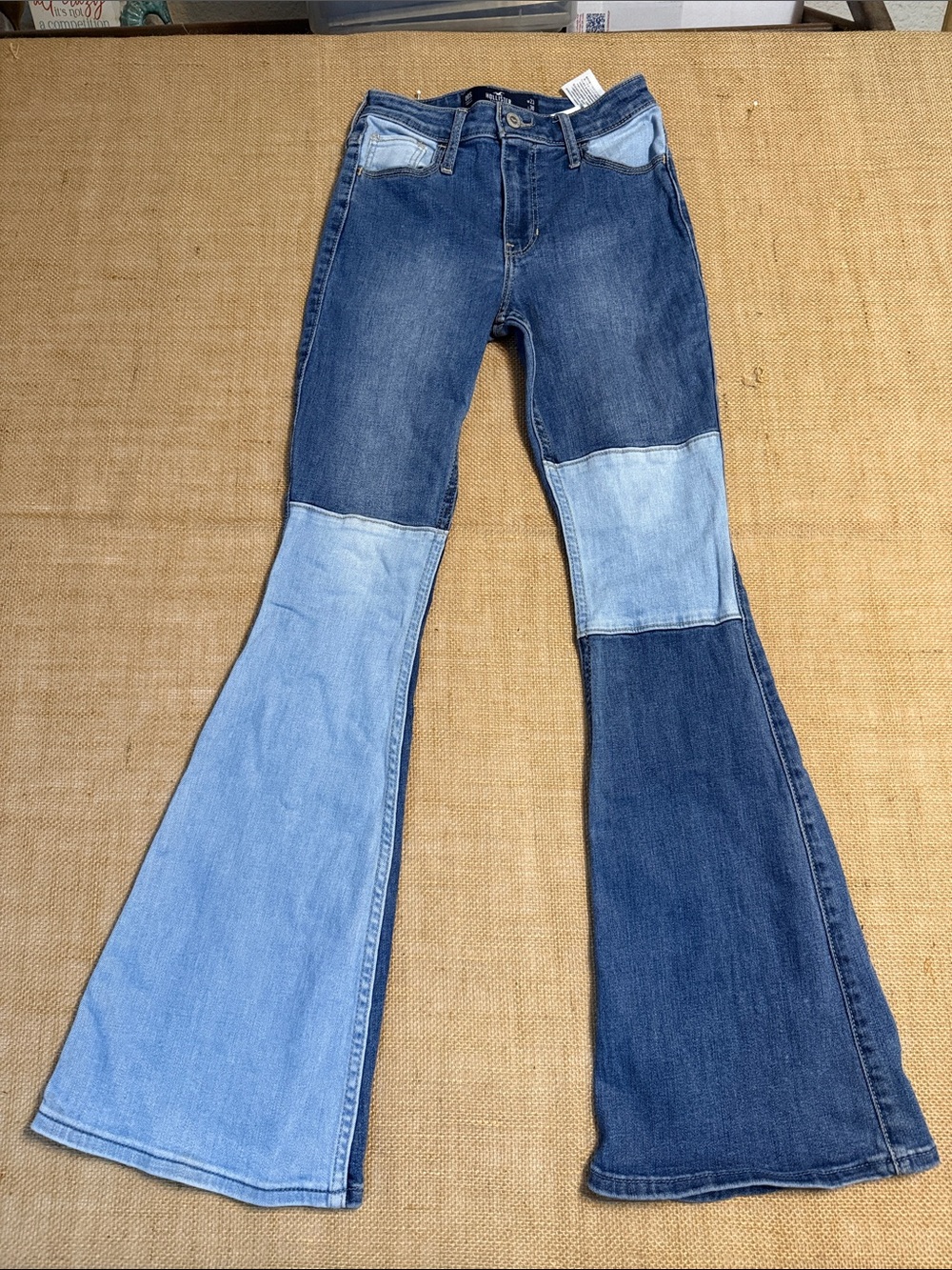 Hollister Two-Tone Blue Flare Jeans